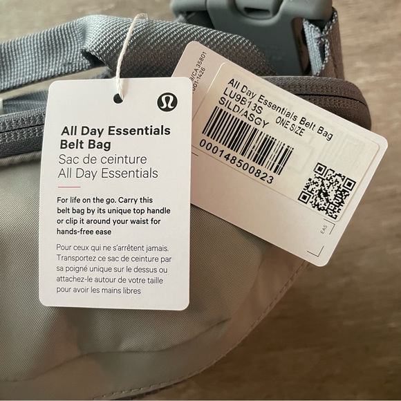 NWT Lululemon All Day Essentials Belt Bag 2.5L in Silver Drop/Asphalt Grey - Picture 11 of 13